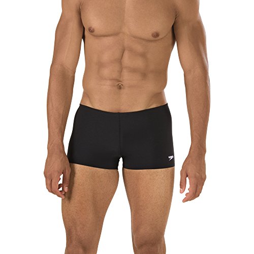 Speedo Men Race Endurance+ Polyester Solid Square Leg Swimsuit