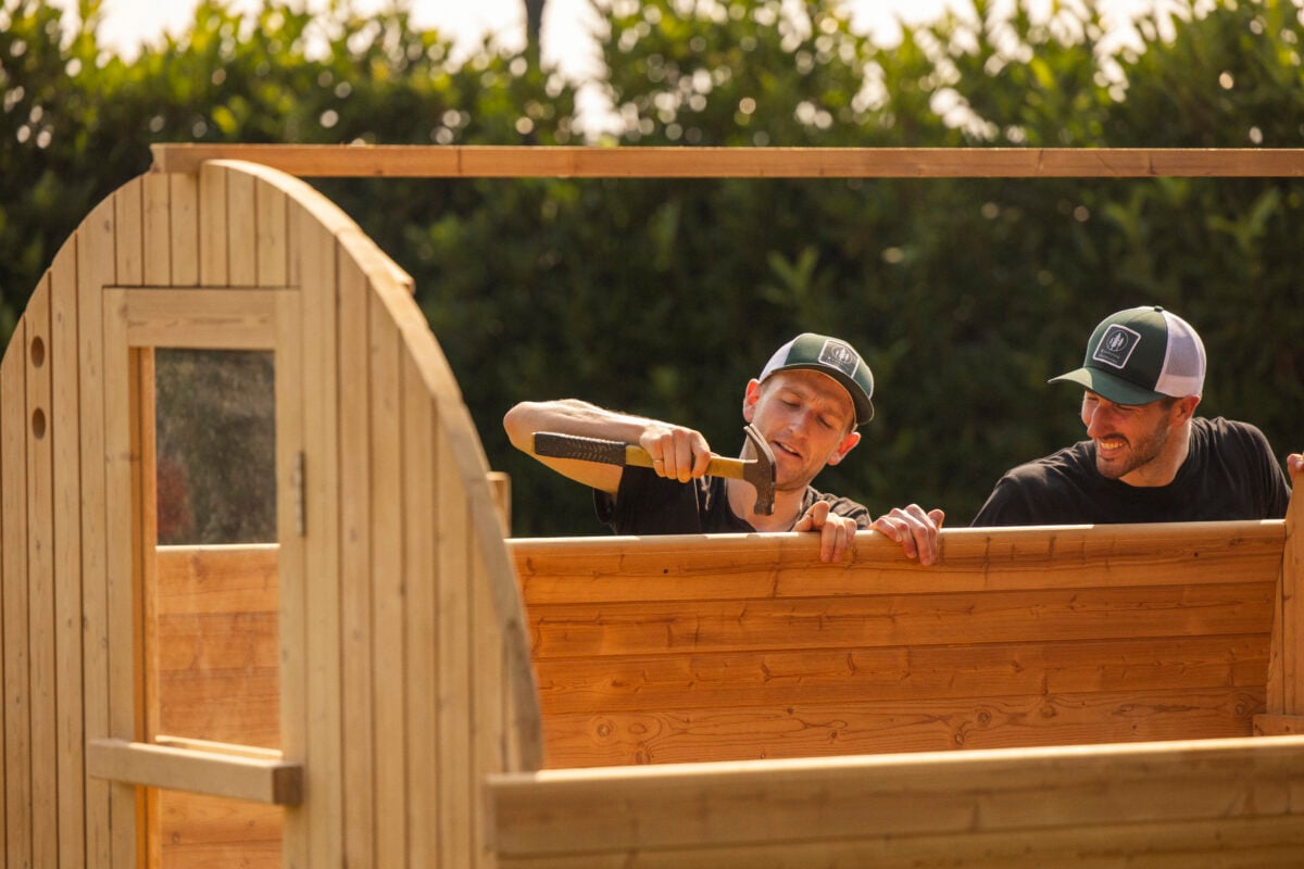Assembling Redwood Outdoors Thermowood Panorama Sauna