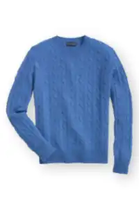 Brooks Brothers Lambswool Cable Crewneck Sweater