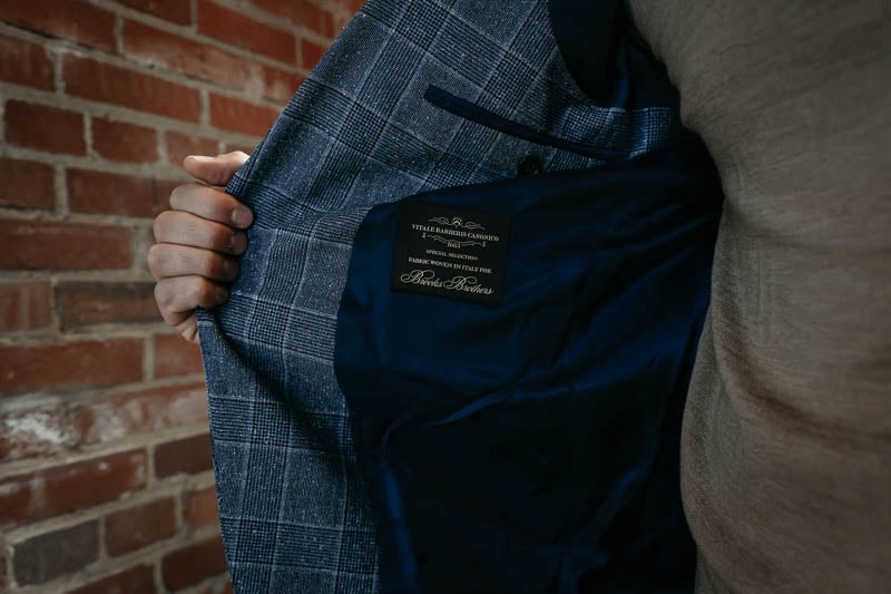 Brooks Brothers suit tag detail