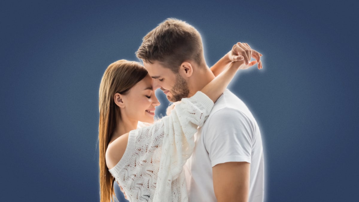 Does She Love Me Attractive Woman Smiling and Hugging Boyfriend