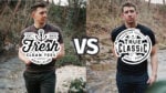 Fresh Clean Tees vs True Classic Tees Side by Side