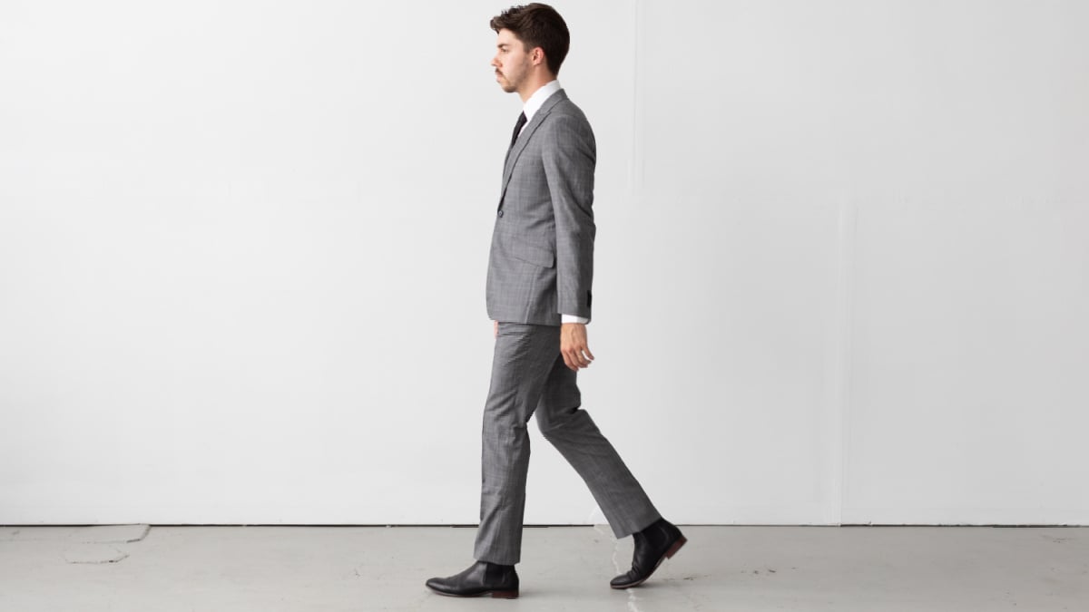Indochino Review Model Wearing Custom Indochino Harrogate Glen Check suit