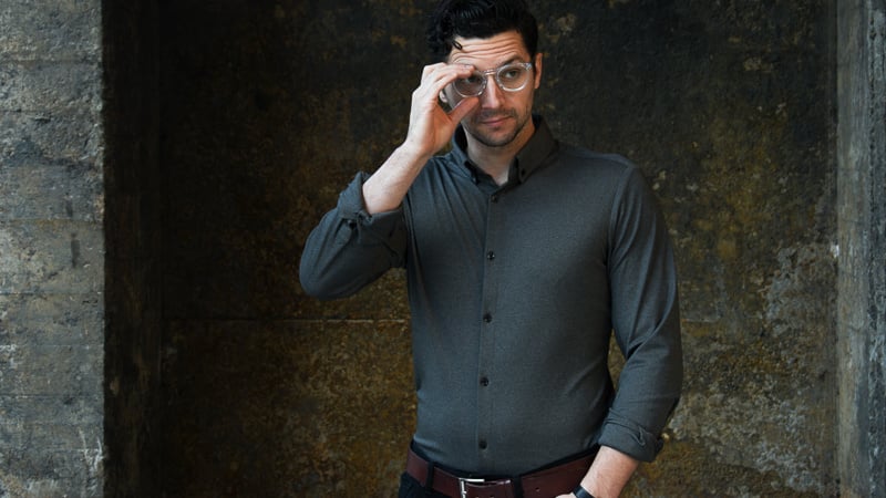 Mens Glasses Trends How to Look Great in Glasses Model Wearing Clear Frame Glasses