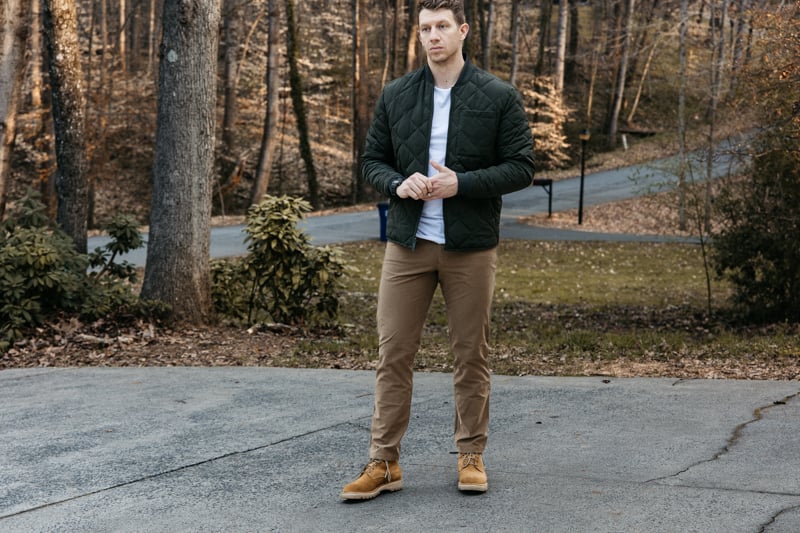 model wearing lululemon abc pants