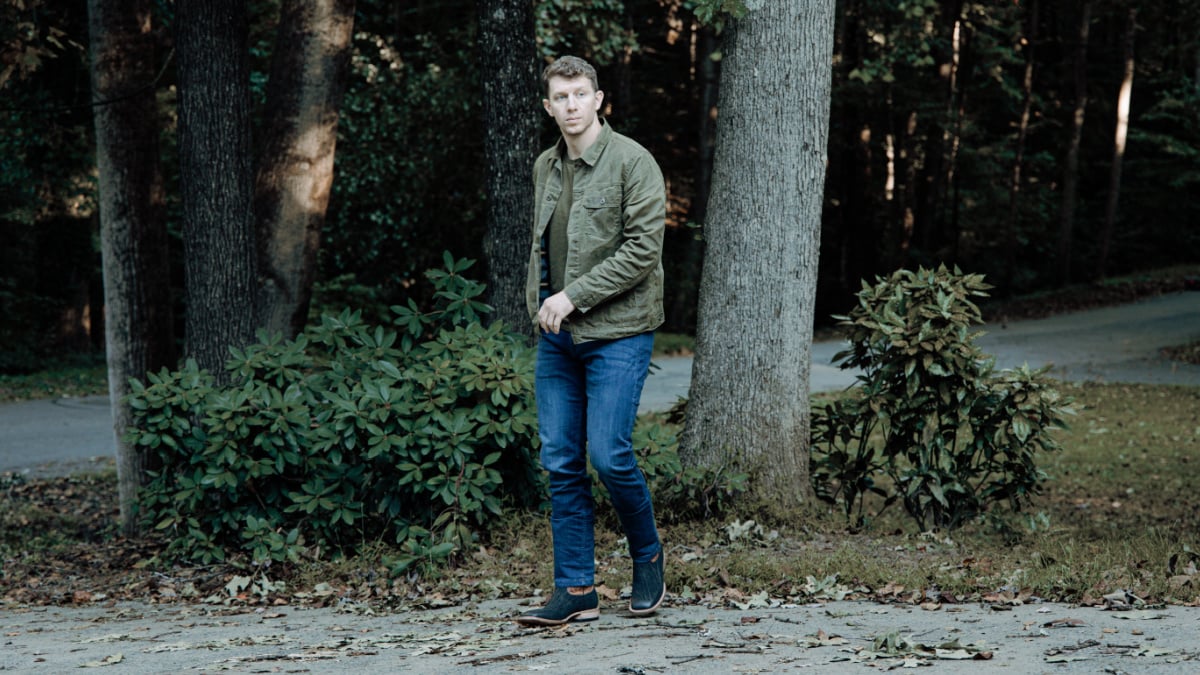 Mugsy Jeans Review Model Wearing Fulton Jeans Outside