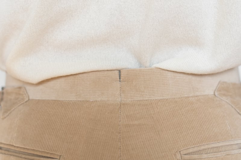 Suitsupply Custom Suit waistband notched back detail