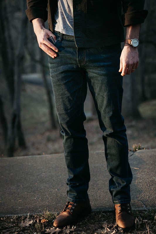 The Perfect Jean washed blue denim