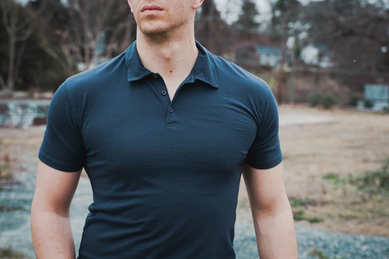 True Classic Tees polo neck detail