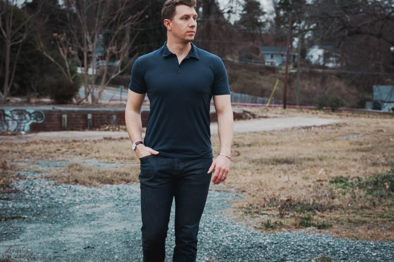 True Classic Tees polo shirt details 1