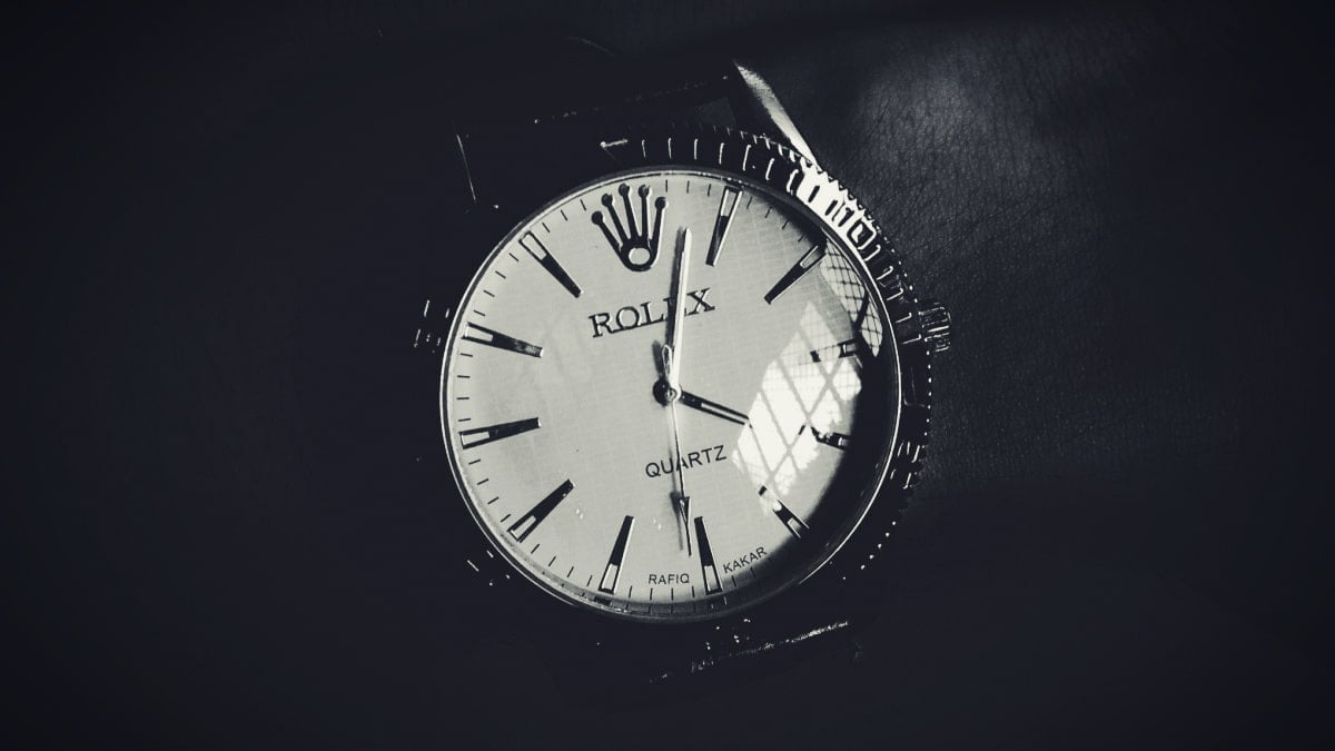 Watches That Look Like Rolexes Rolex Quartz Watch on Wrist Black Background