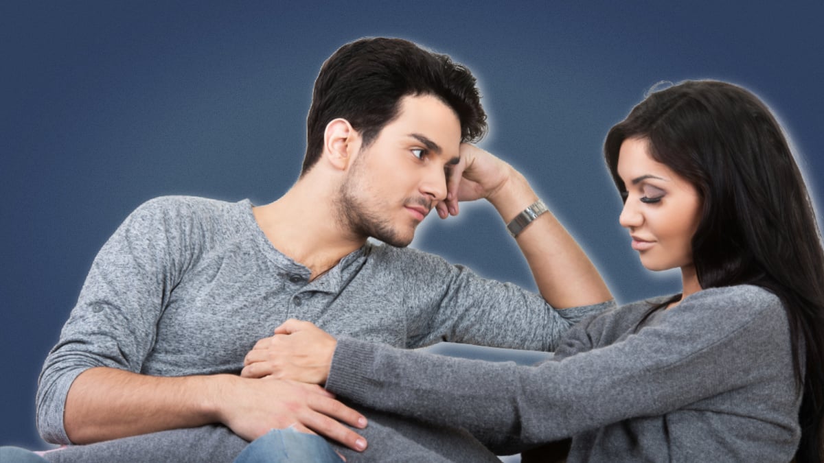 What Should I Talk About With My Girlfriend Happy Couple Talking on Couch
